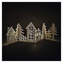 LED decoration, wooden - village, 60 cm, 2x AA, warm white, timer, EMOS DCWW41 8592920147313
