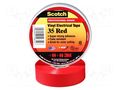 Tape: electrical insulating; W: 19mm; L: 20m; Thk: 0.18mm; red; 225% 3M SCOTCH-35-RD
