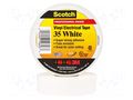 Tape: electrical insulating; W: 19mm; L: 20m; Thk: 0.18mm; white 3M SCOTCH-35-WH