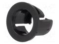 LED holder; 5mm; one-piece; black; UL94V-2; L: 6.3mm; polyamide FIX&FASTEN FIX-LED5-11