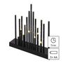 LED candlestick, black, 27.5 cm, 3x AA, indoor, warm white, timer, EMOS DCAW04 8592920093252