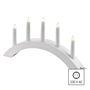 Candlestick for 5x E10 bulbs, wooden, white, arch, 20x38 cm, indoor, warm white, EMOS DCAZ01 8592920093283
