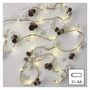 LED Christmas garland – cones, 1.7 m, 2x AA, indoor, warm white, EMOS DCGW04 8592920098998