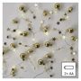 LED Christmas garland – golden spheres with stars, 1.9 m, 2x AA, indoor, warm white, timer, EMOS DCGW11 8592920111369