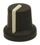 SOFT TOUCH KNOB, BLACK/WHITE, 16MM MP72601S