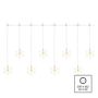 LED Christmas curtain – snowflakes, 84 cm, indoor, warm white, EMOS DCGW06 8592920104453
