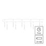 LED Christmas garland – 10x icicle, 1.35 m, 2x AA, indoor, cool white, timer, EMOS DCGC01 8592920093863