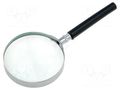 Hand magnifier; Mag: x2; Lens: Ø75mm GOLDTOOL LUP-104
