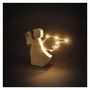 LED decoration, wooden -  angel, 13 cm, 2x AAA, indoor, warm white, timer, EMOS DCWW43 8592920148846