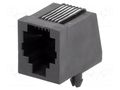 Connector: RJ12; socket; PIN: 6; 6p6c; THT; angled MH CONNECTORS MHRJJ66NFRA