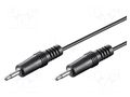 Cable; Jack 3.5mm 2pin plug,both sides; 1.2m Goobay CABLE-408