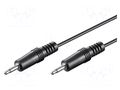 Cable; Jack 3.5mm 2pin plug,both sides; 1.2m GOOBAY CABLE-408