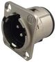 PLUG, XLR, PANEL, PCB, 3POLE NC3MD-V