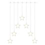 LED Christmas curtain – 7 stars, 67x125 cm, indoor, warm white, EMOS DCGW14 8592920121948