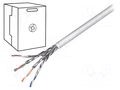Wire; S/FTP; 4x2x23AWG; 6; wire; CCA; Insulation: PVC; grey; 305m GOOBAY S/FTP6-SCCA-305