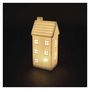 LED ceramic house, 16 cm, 1x CR2032, indoor, warm white, timer, EMOS DCLW36 8592920147443