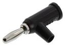 Banana Plug with Safety Collar, 15A, Solderless, Set Screw, Black - Bulk Package 1825-0#