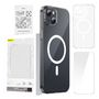 Phone case Baseus Magnetic Crystal Clear for iPhone 13 (transparent) with all-tempered-glass screen protector and cleaning kit, Baseus ARSJ010602