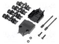 Enclosure for connectors: D-Sub; straight; unshielded; UNC 4-40 MH CONNECTORS MHDTPPK9-K