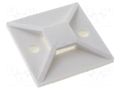 Holder; self-adhesive; polyamide; UL94V-2; white; FH: 4.7mm HELLERMANNTYTON MB5A-WH