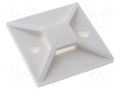 Holder; self-adhesive; polyamide; UL94V-2; white; FH: 4.7mm HELLERMANNTYTON MB5A-WH