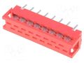 Wire-board; adapter; PIN: 16; IDC,THT; on PCBs,for ribbon cable CONNFLY DS1015-02-16R6