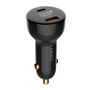 LDNIO C101 Car Charger, USB + USB-C, 100W + USB-C to Lightning Cable (Black), LDNIO C101 Type C to light