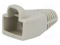 RJ45 plug boot; 6mm; light grey MH CONNECTORS MHRJ45SRB-LG