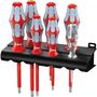 3160 i/7 Screwdriver set, stainless and rack, 1 x 0.5x3.0x70; 1 x PH 2x100; 1 x 0.5x3.0x80; 1 x 0.6x3.5x100; 1 x 0.8x4.0x100; 1 x 1.0x5.5x125; 1 x PH 1x80, Wera 05022728001