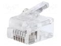 Connector: RJ12; plug; PIN: 6; 6p6c; for cable; IDC,crimped MH CONNECTORS MHRJ126P6CR