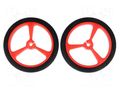 Wheel; red; Shaft: D spring; push-in; Ø: 40mm; Shaft dia: 3mm; W: 7mm POLOLU POLOLU-1453