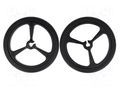 Wheel; black; Shaft: D spring; push-in; Ø: 40mm; Shaft dia: 3mm POLOLU POLOLU-1452