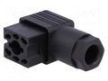 Connector: rectangular; GO; plug; female; PIN: 6; 6A; 50V; IP65; black HIRSCHMANN GO6WF