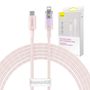 Fast Charging cable Baseus USB-A to Lightning Explorer Series 2m 20W (pink), Baseus CATS010304