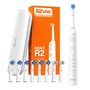 Rotary toothbrush with tips set and travel case Bitvae R2 (white), Bitvae R2 White+heads+case