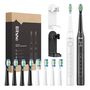 Sonic toothbrushes with tips set and 2 holders Bitvae D2+D2 (white and black), Bitvae D2 White + D2 Black
