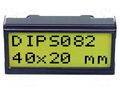 Display: LCD; alphanumeric; STN Positive; 8x2; 40x20mm; LED; PIN: 14 DISPLAY VISIONS EADIPS082-HNLED