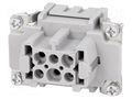 Connector: HDC; contact insert; female; Han E®; PIN: 6; 6+PE; 16A HARTING 09330062702