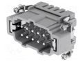 Connector: HDC; contact insert; male; Han® ES; PIN: 10; 10+PE; 16A HARTING 09330102616