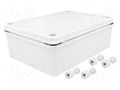 Enclosure: multipurpose; X: 130mm; Y: 180mm; Z: 60mm; ABS; grey; IP65 COMBIPLAST CP-11-98
