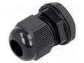 Cable gland; PG11; IP68; polyamide; black; UL94V-2; 15.4mm KSS WIRING EG-11