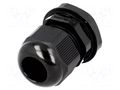 Cable gland; PG16; IP68; polyamide; black; UL94V-2; 17.3mm KSS WIRING EG-16