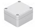 Enclosure: multipurpose; X: 57mm; Y: 63mm; Z: 37mm; ABS; grey; gasket KRADEX Z-117JH-ABS