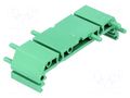 DIN rail mounting bracket; 72x22mm; Body: green ELBAG DIN-72-22