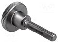 Knob; Ø: 24mm; Ext.thread: M6; 30mm; H: 15mm; stainless steel ELESA+GANTER DIN464-M6-30-NI