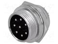 Connector: microphone; socket; male; PIN: 8; for panel mounting CLIFF FC684208