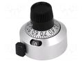 Precise knob; with counting dial; Shaft d: 6.35mm; Ø22.2x22.2mm VISHAY G-16-1-11