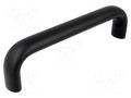 Holder; aluminium; black; H: 57mm; L: 209mm; W: 26mm; GN 565; handle ELESA+GANTER GN565-26-192-SW