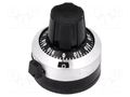 Precise knob; with counting dial; Shaft d: 6.35mm; Ø22x24mm SR PASSIVES GP1-6.35-22X24