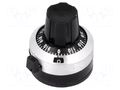 Precise knob; with counting dial; Shaft d: 6.35mm; Ø22x24mm SR PASSIVES GP1-6.35-22X24